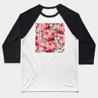 Pink magnolias, digital flower print Baseball T-Shirt